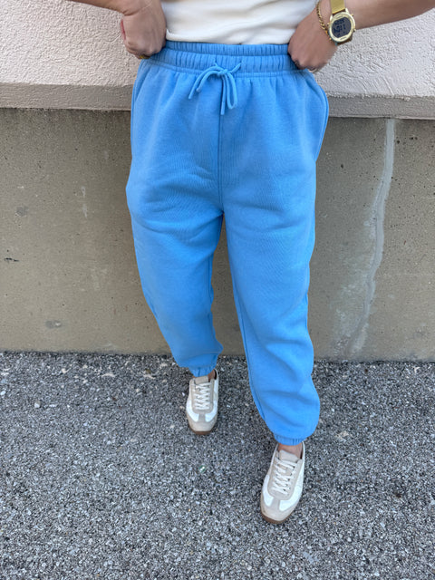 college boyfriend joggers- denim drift