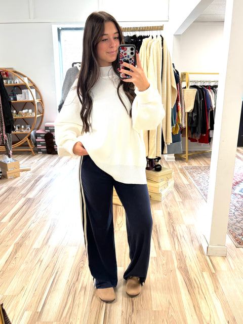 Butter Soft Track Pant-Navy