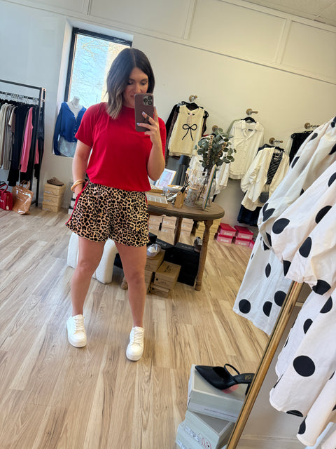 Leopard Stripe Shorts