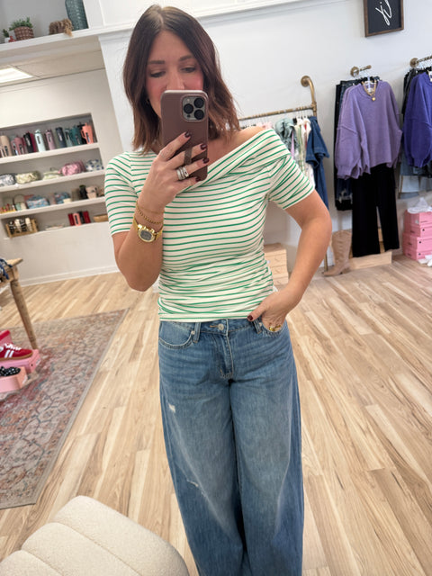 Asymmetrical Striped Top