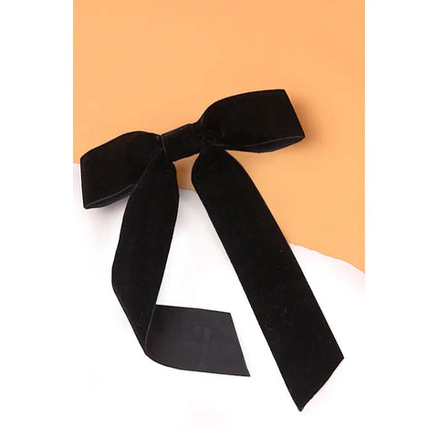 Velvet Bow Hair Clip