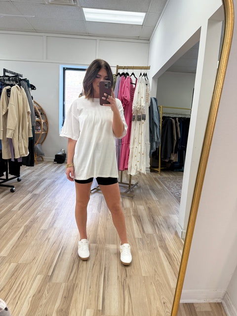 Boyfriend Tee-White
