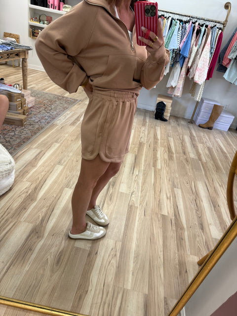 Just Ask Shorts-Dk Taupe