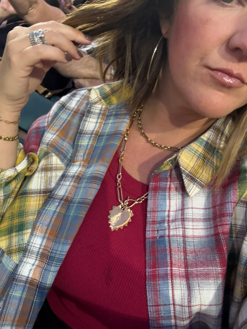 Noelle Flannel-red/yellow