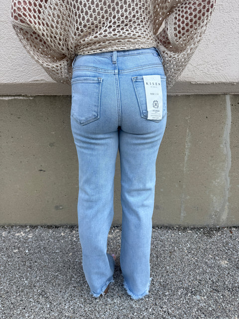 Mid Rise Ankle Straight