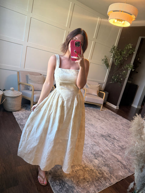 Floral Jacquard Dress