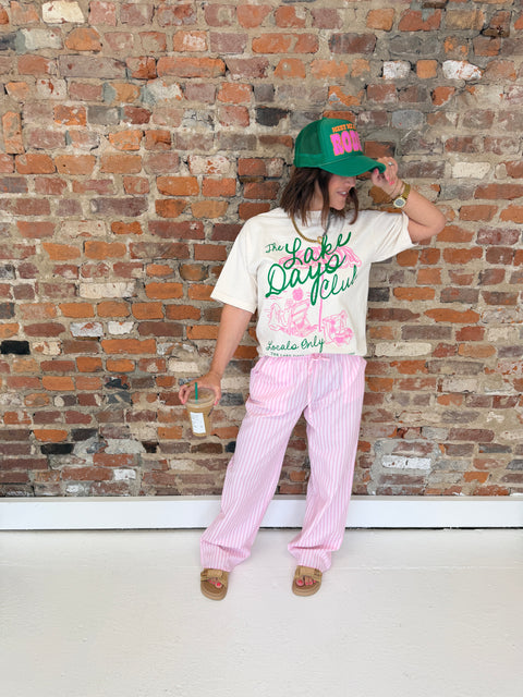 Pink Seersucker Pants