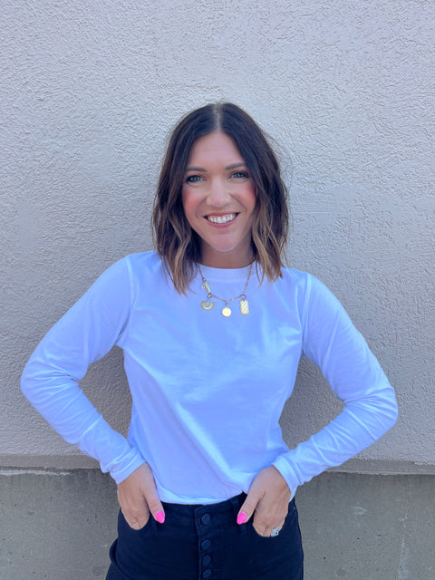 Classic Fit Long Sleeve-White