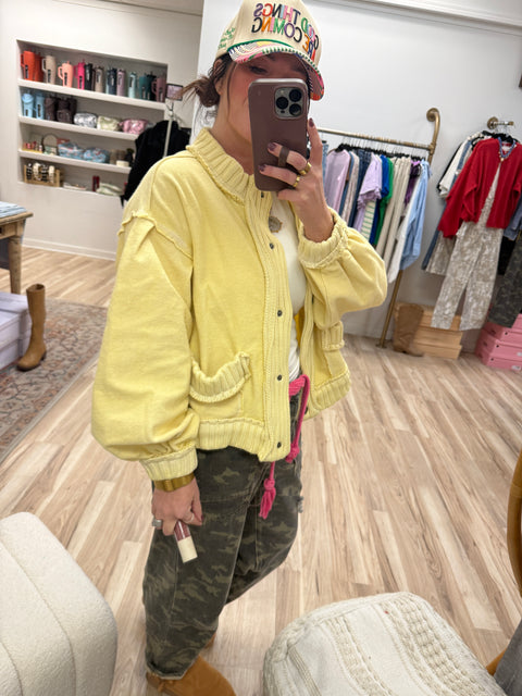 Just Right Cardi- Lemon