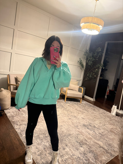 Piper Pullover-Seafoam