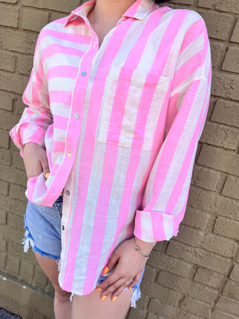 Kimberly Stripe Oversized Shirt