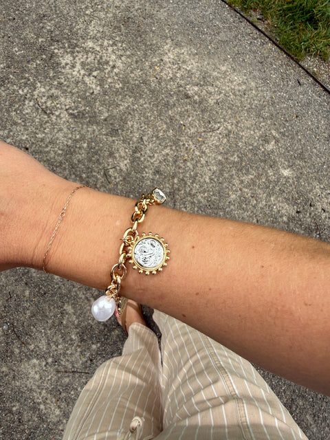 coin charm bracelet