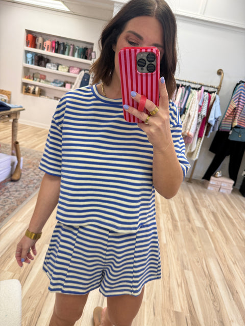 Striped Crew Neck Set
