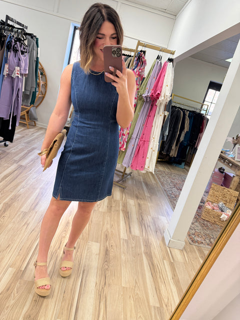 Hold Close Denim Dress