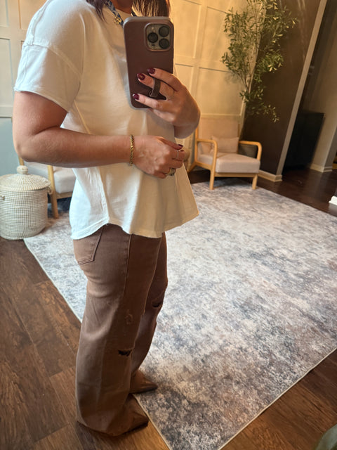 Exposed Seam Basic-white