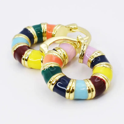 Fiesta Gold Hoops