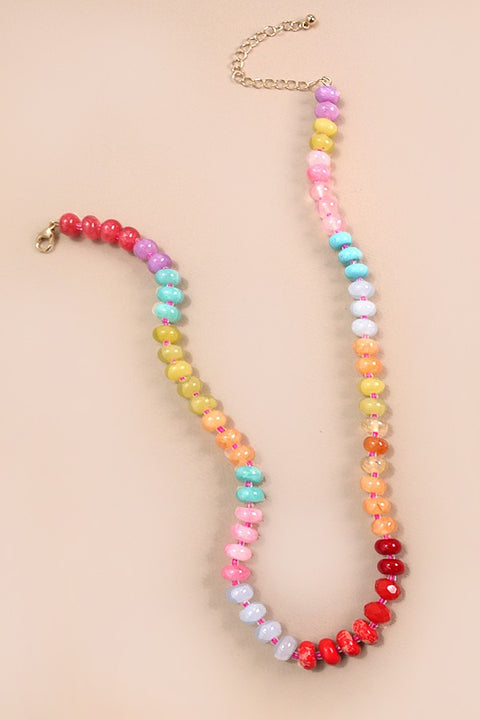 Colorful Glass Bead Necklace