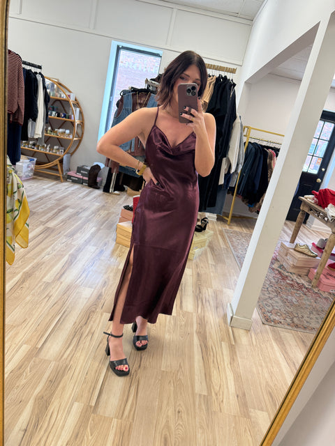 The Moment Dress-Cherry