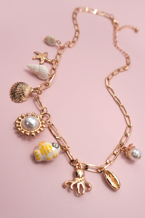 charm necklace- fisherman