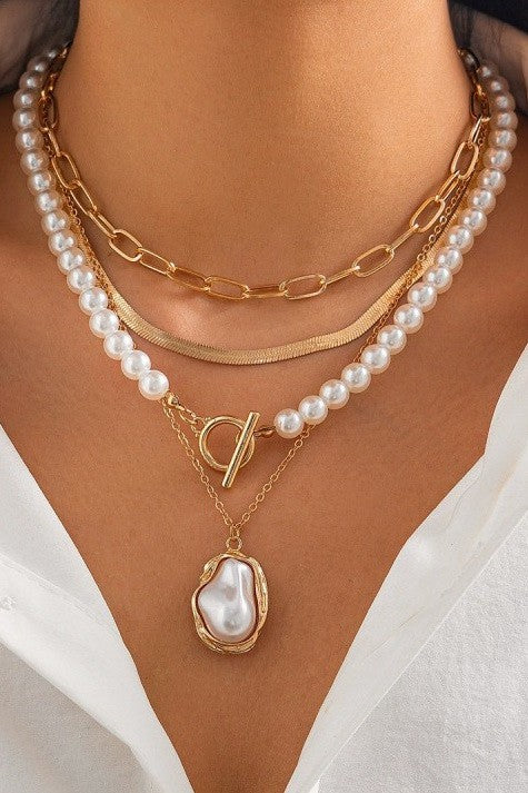 Pearl Multi Layer Necklace
