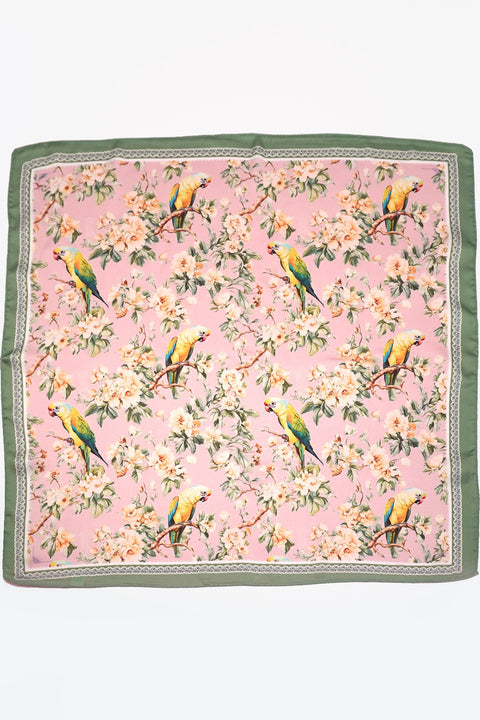 Floral Silk Bandana Scarves