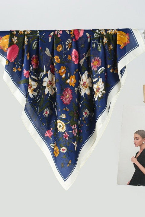 Floral Silk Bandana Scarves