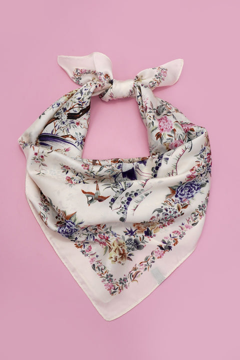 Floral Silk Bandana Scarves