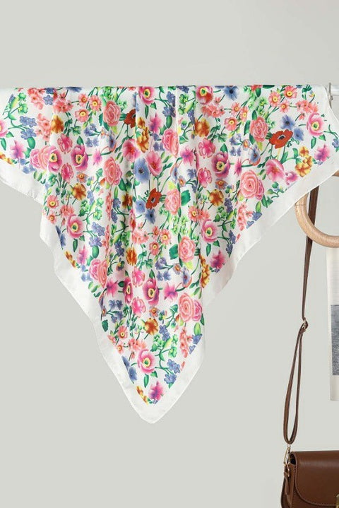 Floral Silk Bandana Scarves