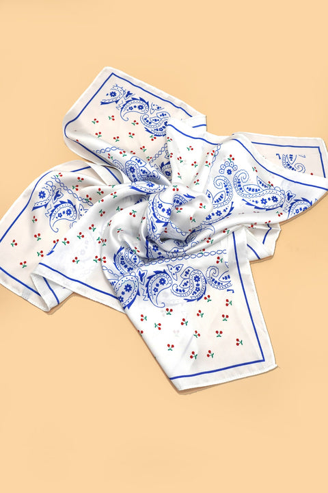 Floral Silk Bandana Scarves