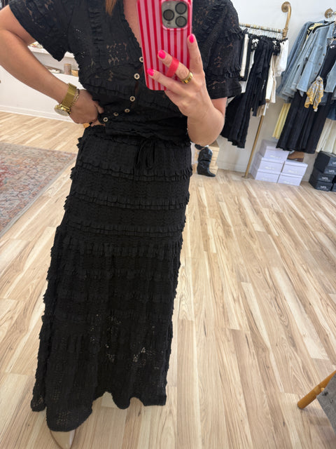 Downtown Cowgirl Skirt-Black