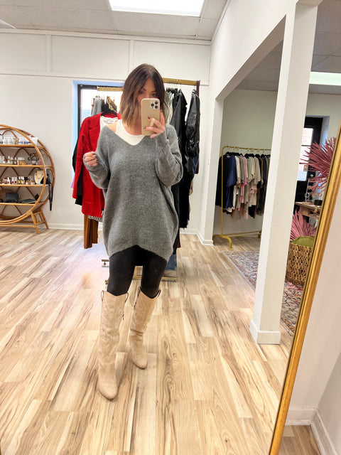 Chic + Sophisticated Sweater - Charcoal