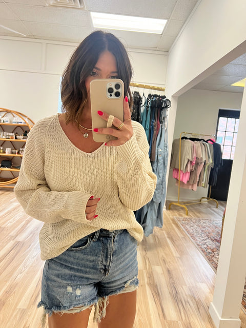 The Move Slow Sweater - Ivory