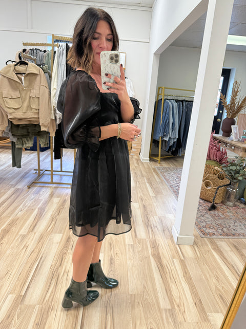 All is Calm Dress-Black