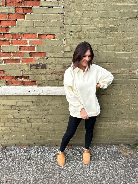 Crisp Morning Pullover-Ivory