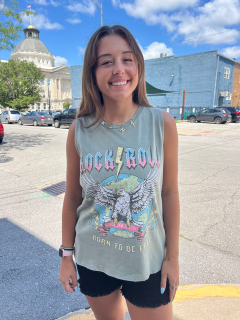 Rock N Roll Tank 1981 -olive