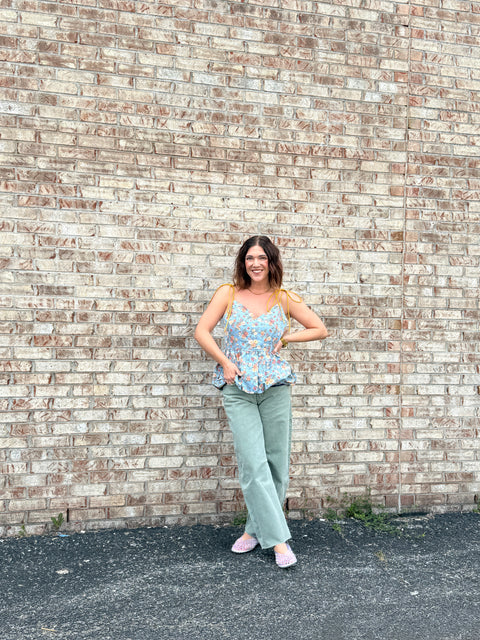 Olive Barrel Denim