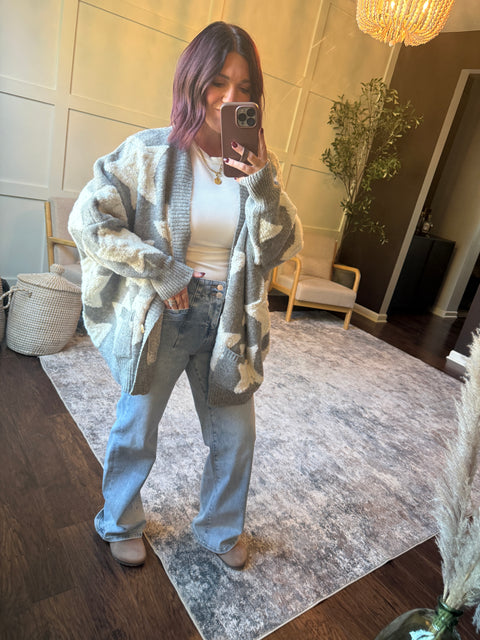 Written in the Stars Cardi-Grey