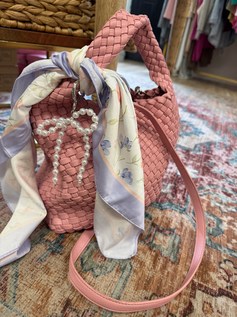 Pearl Bow purse charm