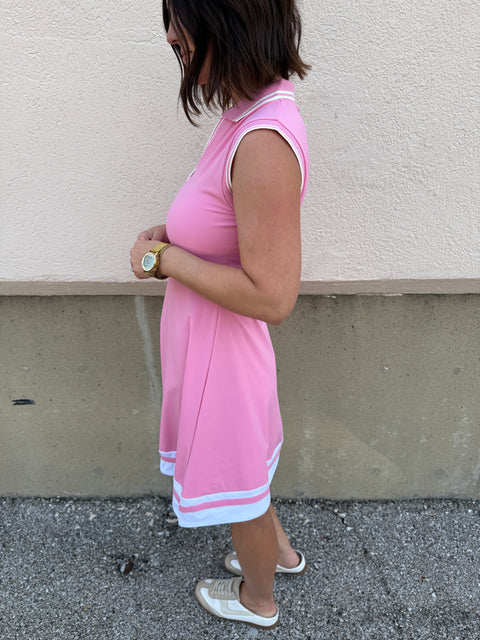 CrossCourt Dress-Pink