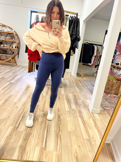 Navy Sculpting Leggings