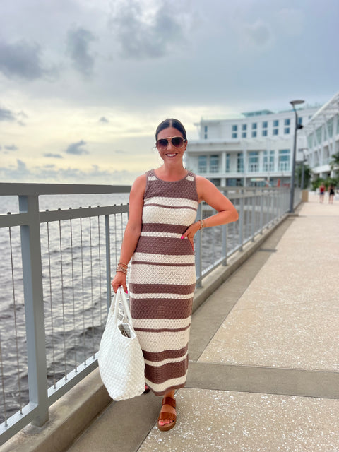 Striped Crochet Dress