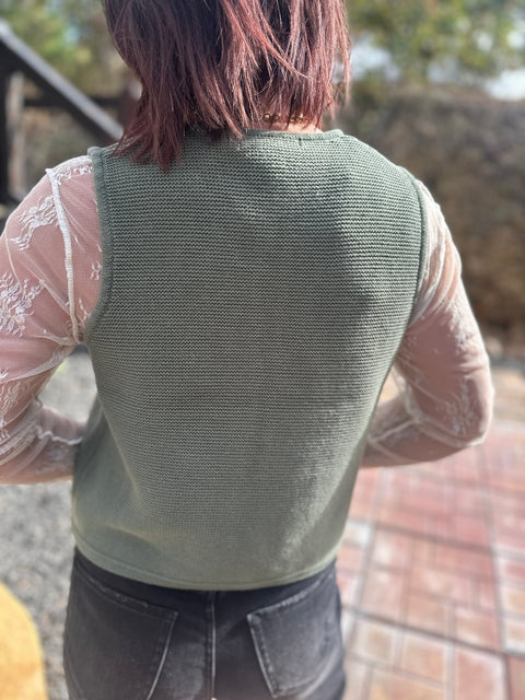That's For Sure Vest-Lt Olive