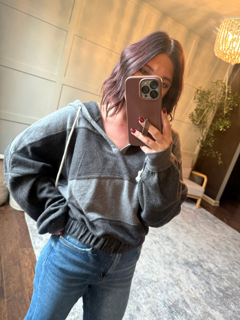 contrasting thoughts hoodie-grey
