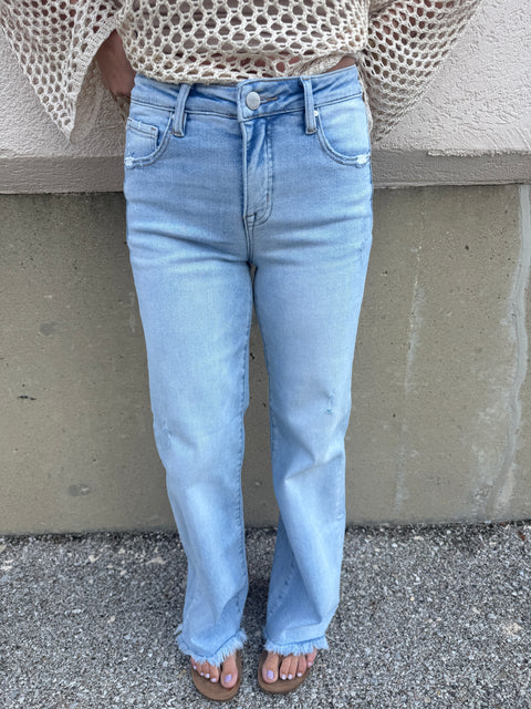 Mid Rise Ankle Straight