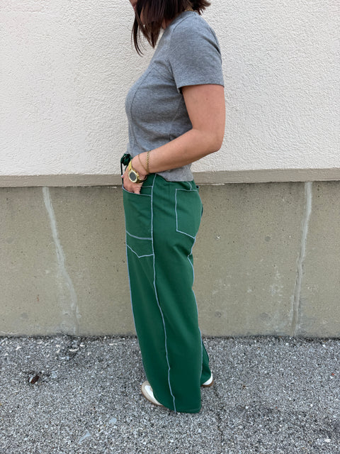 Contrast Stitch Sweats