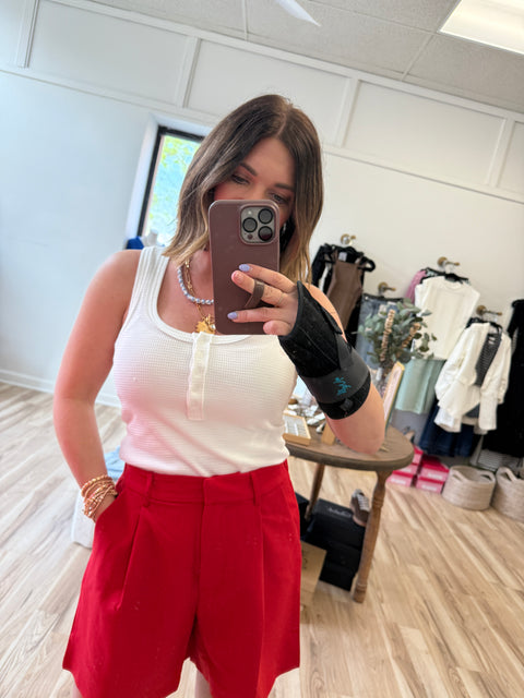 Hear Me Out Tank-White