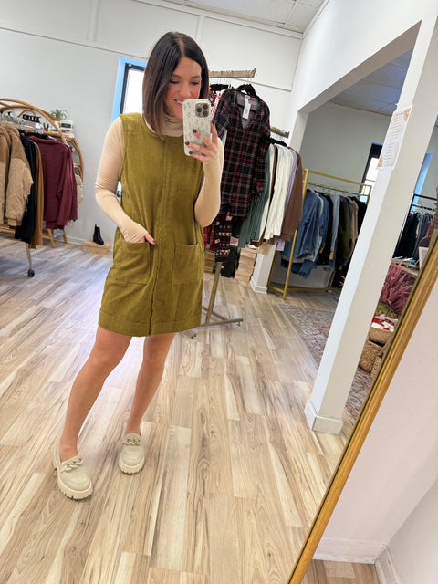 Can't Forget Dress-Olive