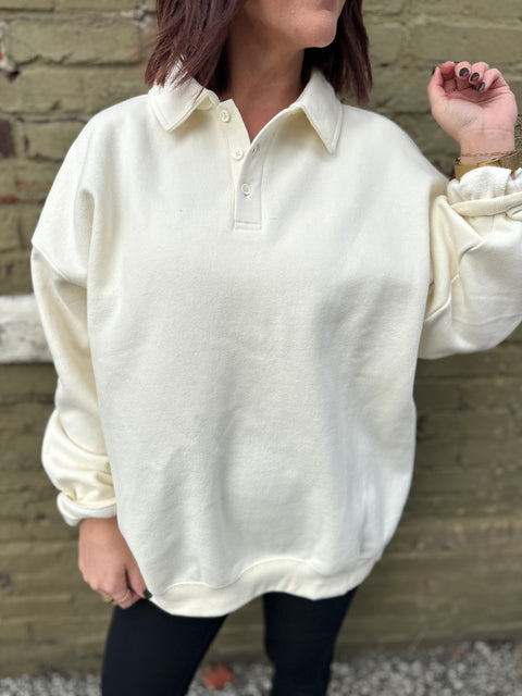 Crisp Morning Pullover-Ivory