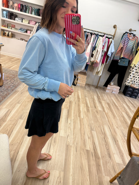 out + about pullover- denim drift