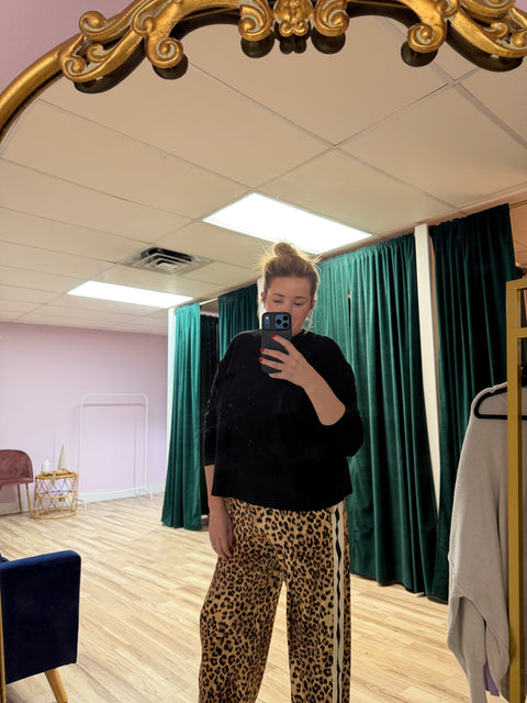 Butter Soft Track Pant-Leopard